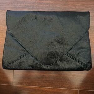 Large black clutch- super elegant